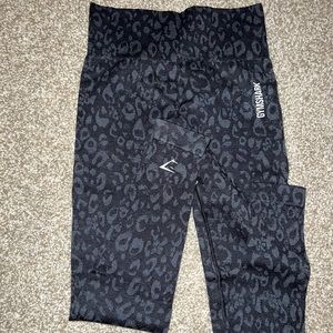 Black gymshark animal print small leggings